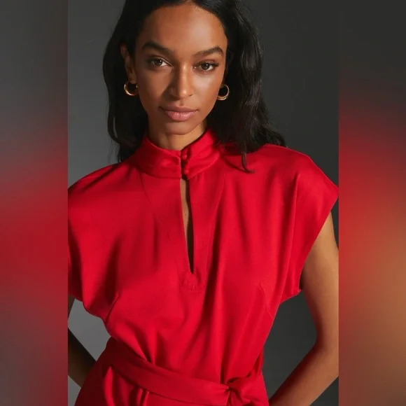 Anthropologie Maeve Tie Waist Mini Dress - Picture 12 of 13